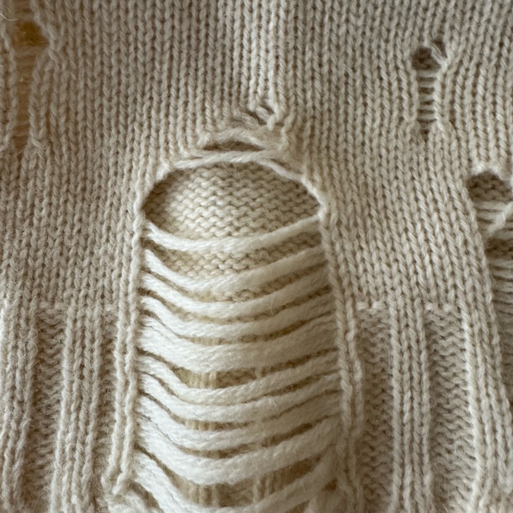 Diesel Men’s Cream Alpaca Knit Sweater size L - Picture 5 of 11